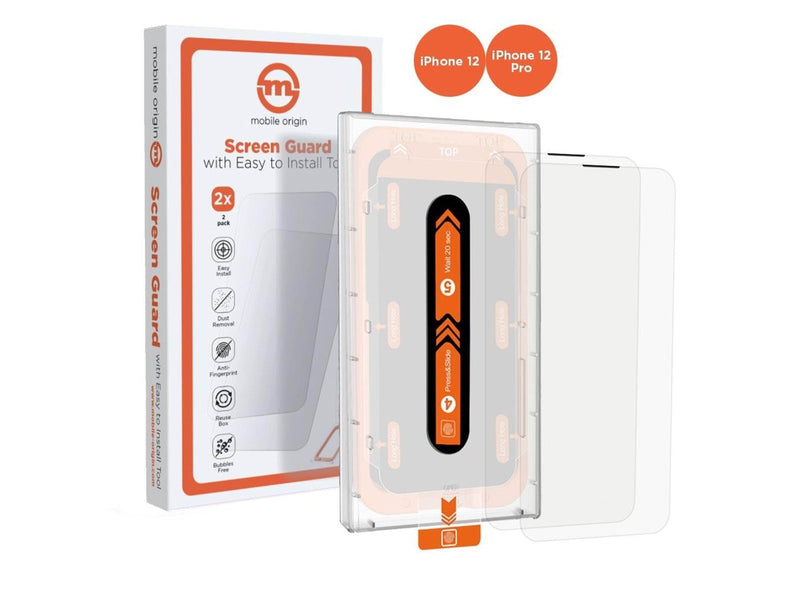 Mobile Origin Screen Guard iPhone 12 Pro / 12 with easy applicator 2 pack