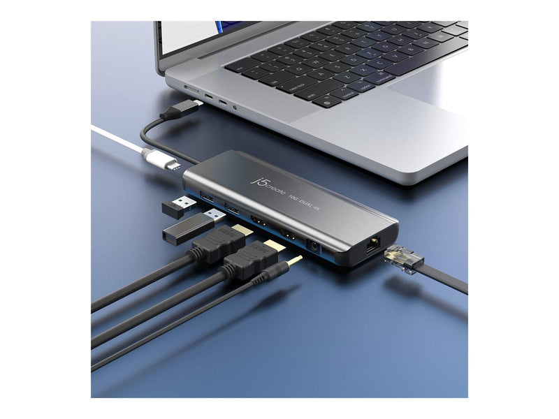 j5create USB-C Dual 4K HDMI 10Gbps Mini Dock (With Ethernet)