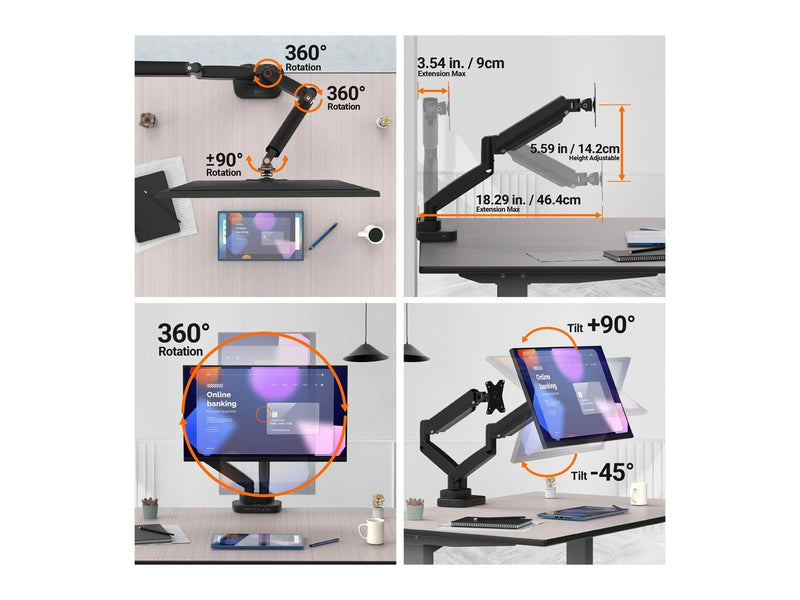 j5create Dual-Monitor Mount with Docking Station