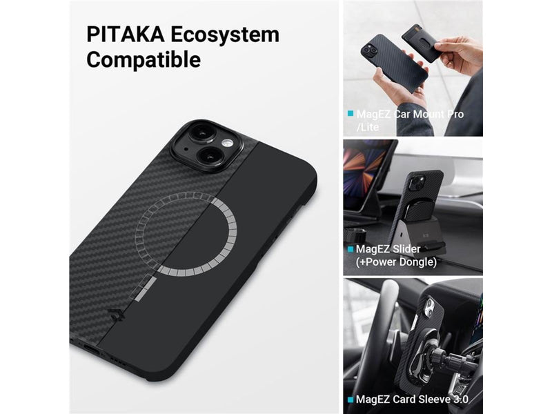 PITAKA MagEZ 3 1500D case black/grey- iPhone 14 Plus