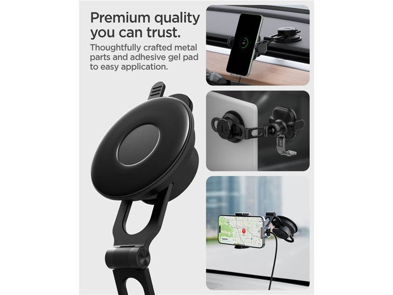 Spigen OneTap Universal Wireless Car Charger for Dashboard / Windshield black