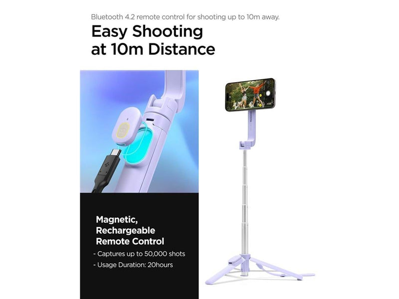 Spigen MagSafe Tripod Selfie Stick lavender