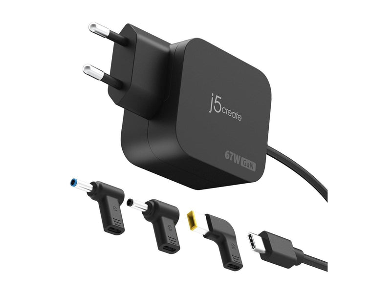 j5create 67W GaN PD USB-C Charger (with 6 DC Connector)