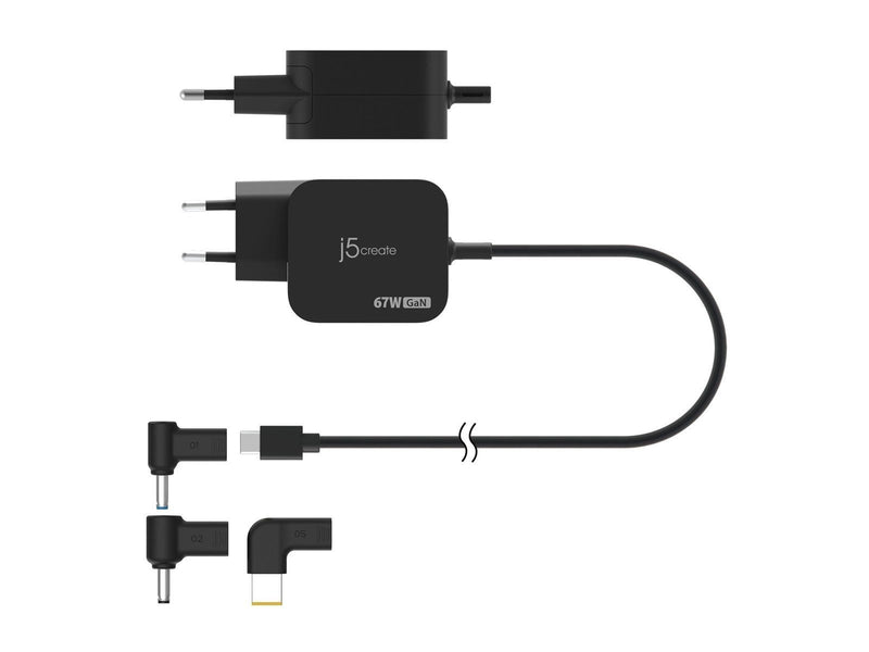 j5create 67W GaN PD USB-C Charger (with 6 DC Connector)