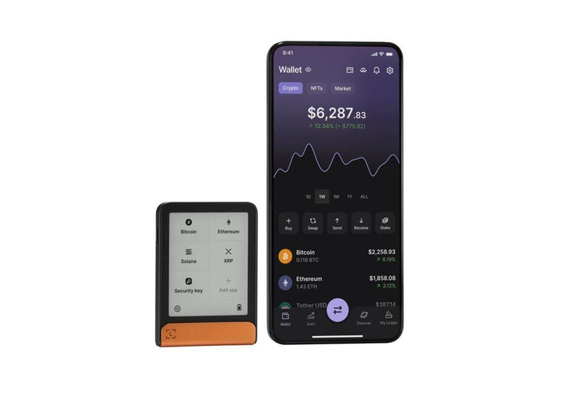 Ledger Flex Crypto Hardware Wallet - Bitcoin Orange