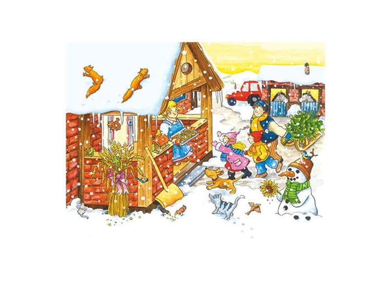 Goki Wooden Block Puzzle Seasons on the Farm 12 pcs. Block