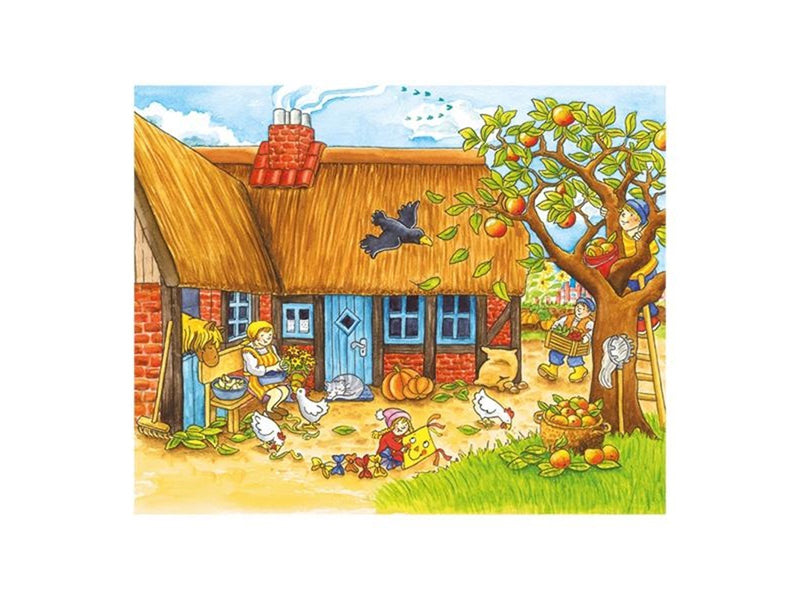 Goki Wooden Block Puzzle Seasons on the Farm 12 pcs. Block