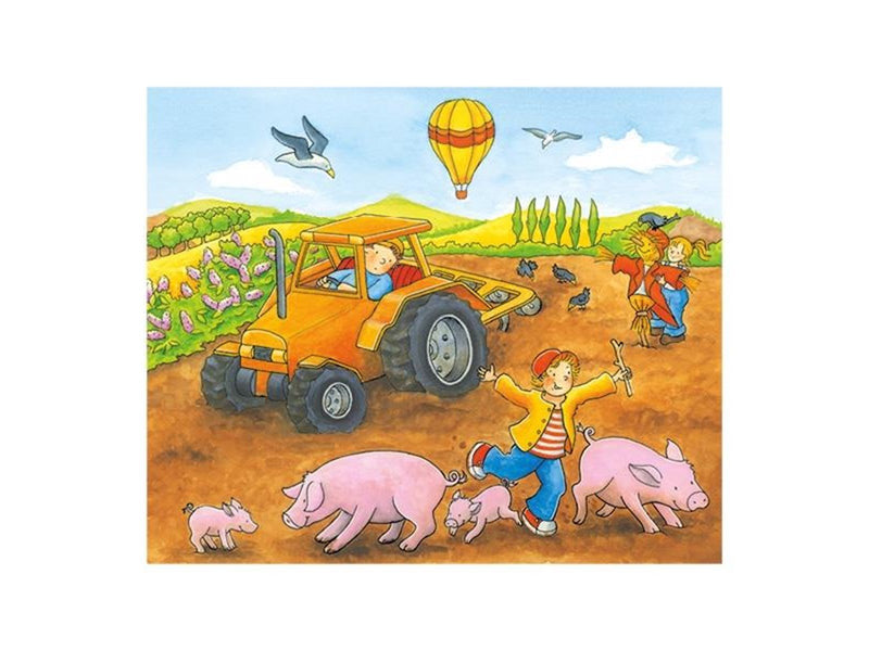 Goki Wooden Block Puzzle Seasons on the Farm 12 pcs. Block