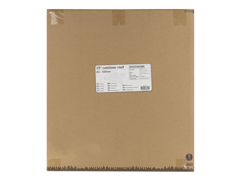 Deltaco 19-FH10 - 2U - Fixed Rack Shelf