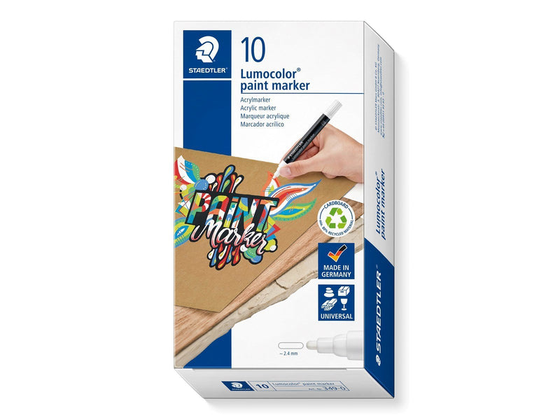 Staedtler Acrylic marker Lumocolor.10 pcs white