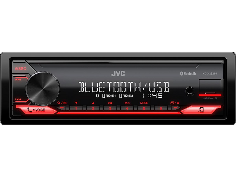 JVC KD-X282BT car radio - RED - Rot