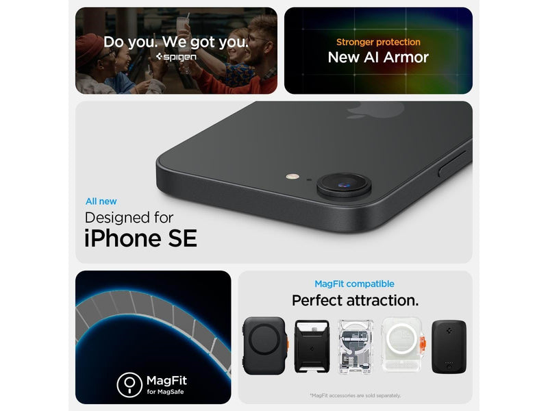 Spigen Tough Armor MagSafe - Gunmetal - iPhone 16e
