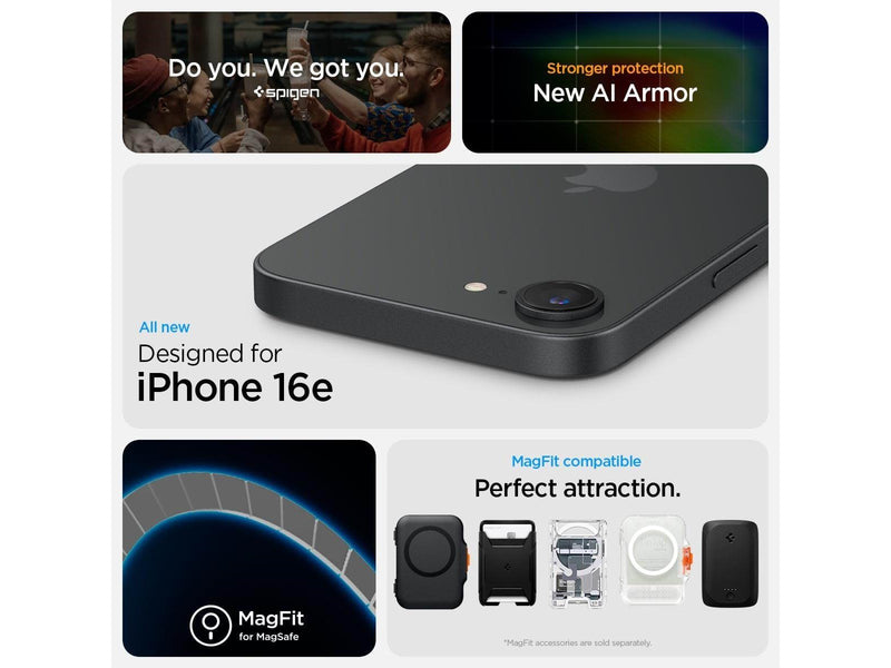 Spigen Tough Armor MagSafe - Gunmetal - iPhone 16e