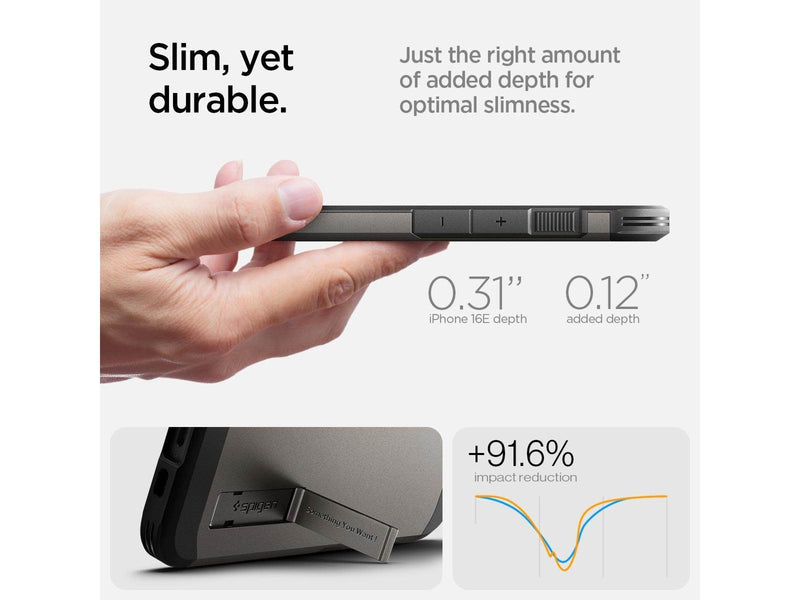 Spigen Tough Armor MagSafe - Gunmetal - iPhone 16e