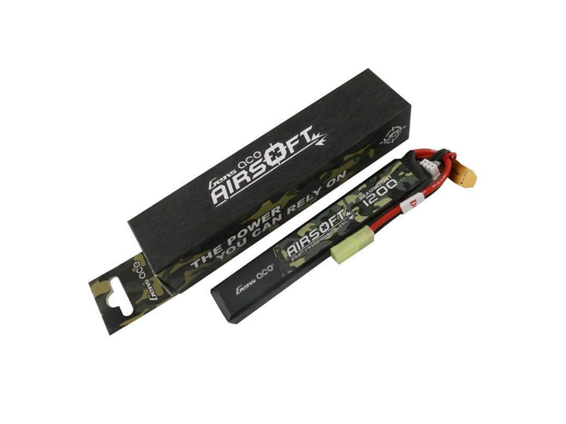 Gens ace &Tattu LiPo Battery GENS ACE Airsoft Gun 1200mAh 7.4V 2S1P 25C