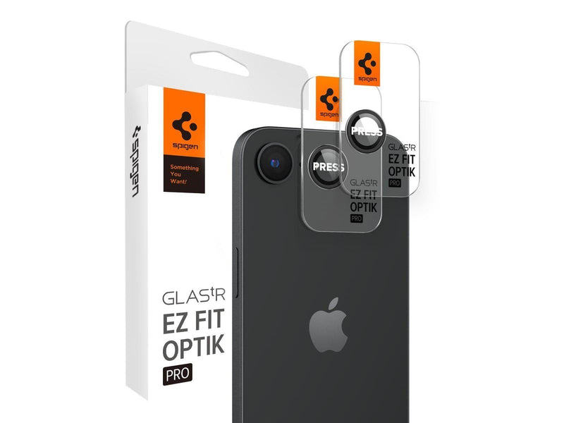 Spigen Glass tR EZ Fit Optik Pro 2 Pack - Black - iPhone 16e