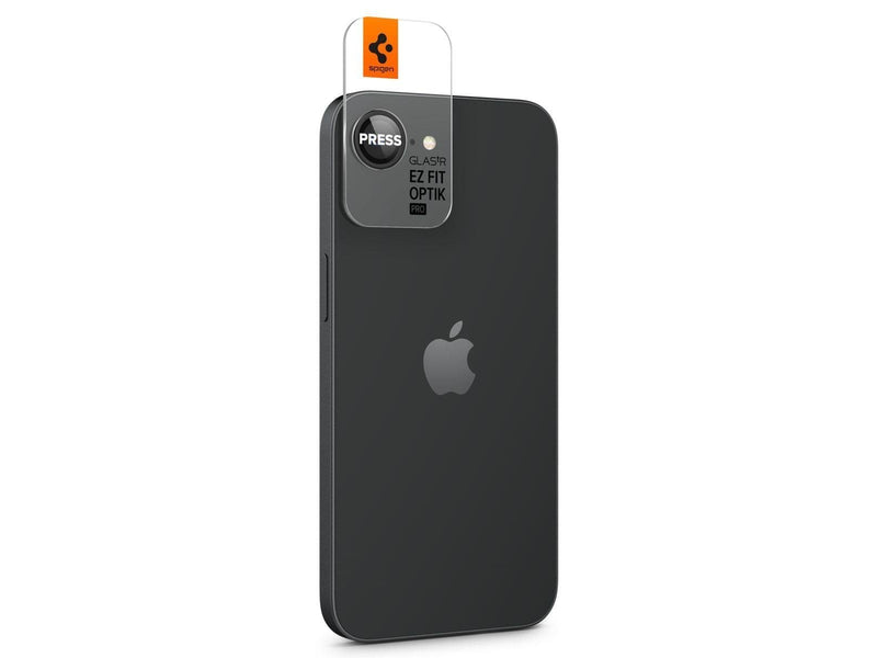 Spigen Glass tR EZ Fit Optik Pro 2 Pack - Black - iPhone 16e
