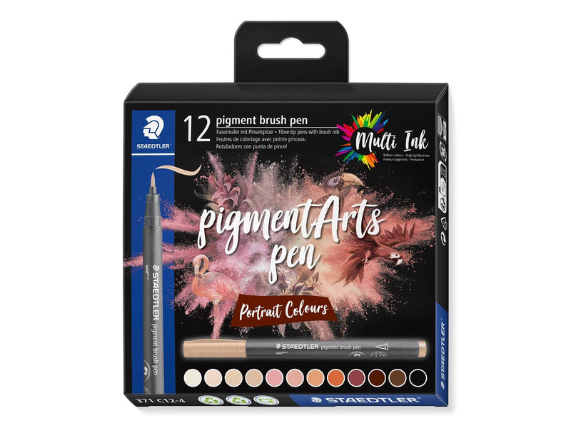 Staedtler pigment brush pen PortraitCol 12pcs