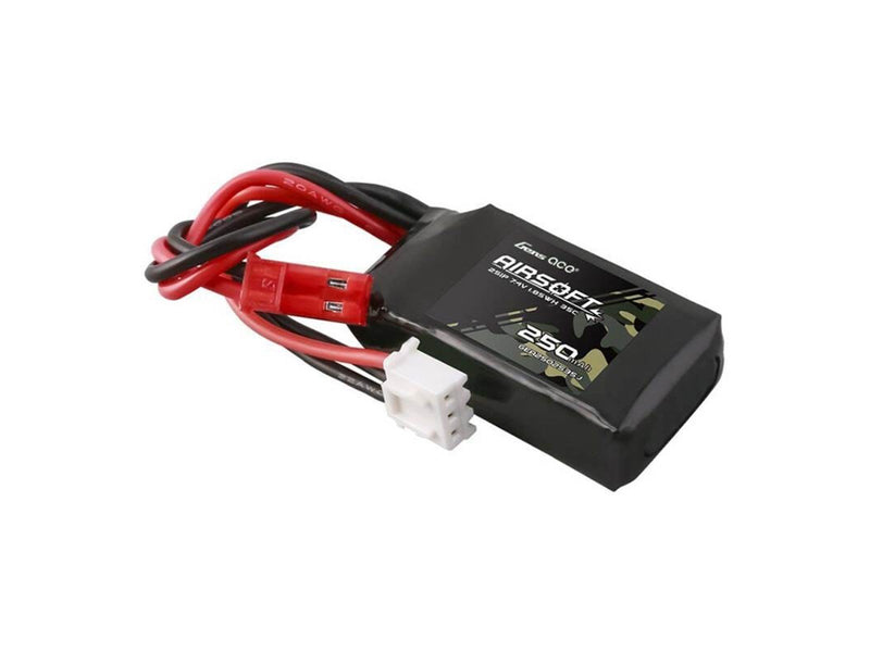 Gens ace &Tattu 250mAh 7.4V 35C 2S1P Airsoft Gun Lipo Battery with JST-SYP Plug