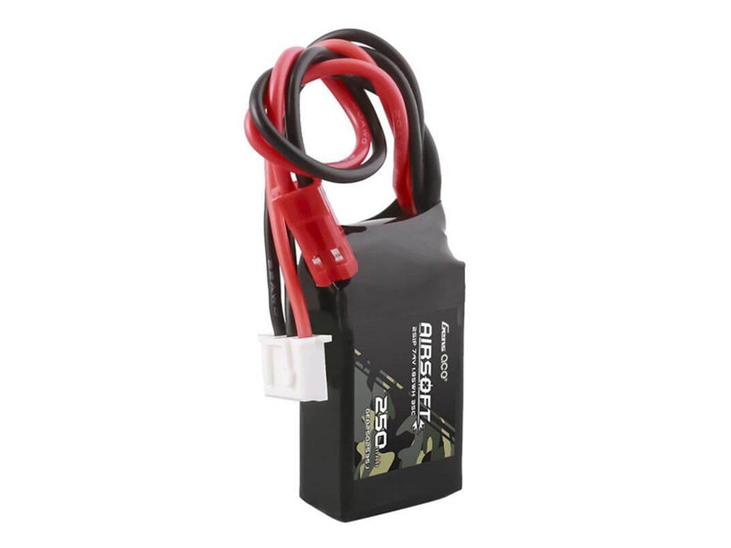 Gens ace &Tattu 250mAh 7.4V 35C 2S1P Airsoft Gun Lipo Battery with JST-SYP Plug
