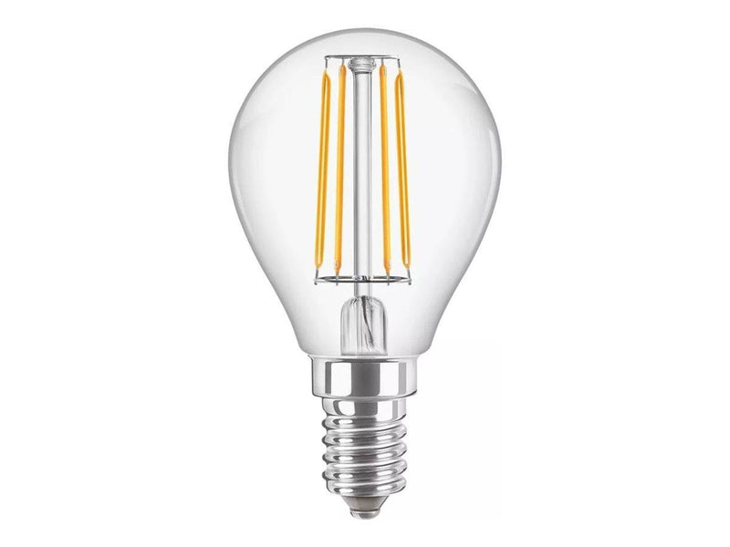 Philips LED-Lampe CorePro LEDluster - LED filament light bulb - shape: P45 - clear finish - E14 - 4.3 W - warm white light - 270
