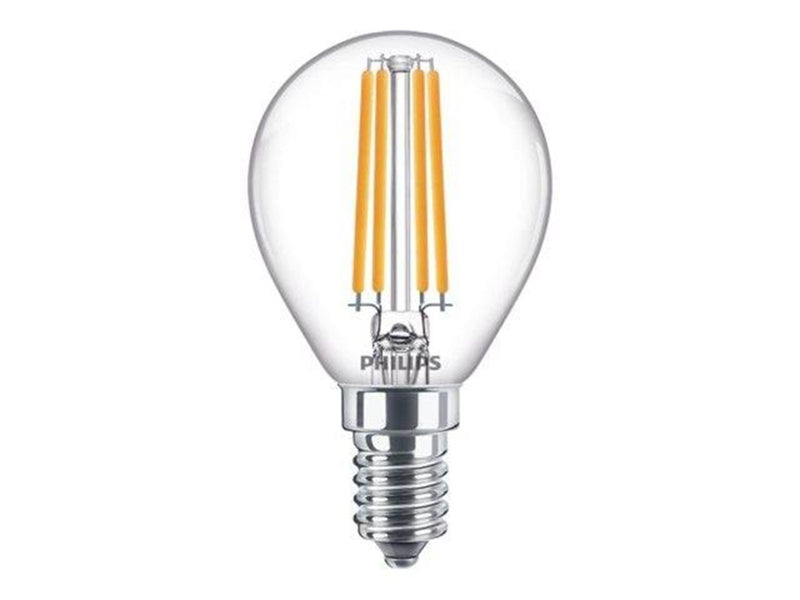 Philips LED-Lampe CorePro - LED filament light bulb - shape: P45 - clear finish - E14 - 6.5 W - warm white light - 2700 K E14