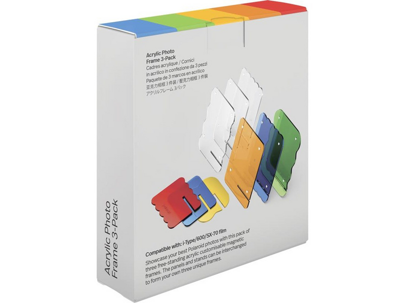 Polaroid Acrylic Photo Frame - Coloured 3-pack