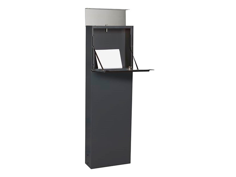 Renz RENZ Liberty, Skyline Freistehend Briefkasten mit RENZ Schloss, Anthrazit