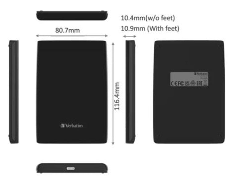 Verbatim Store ´n´ Go Slim Portable SSD - 512 GB
