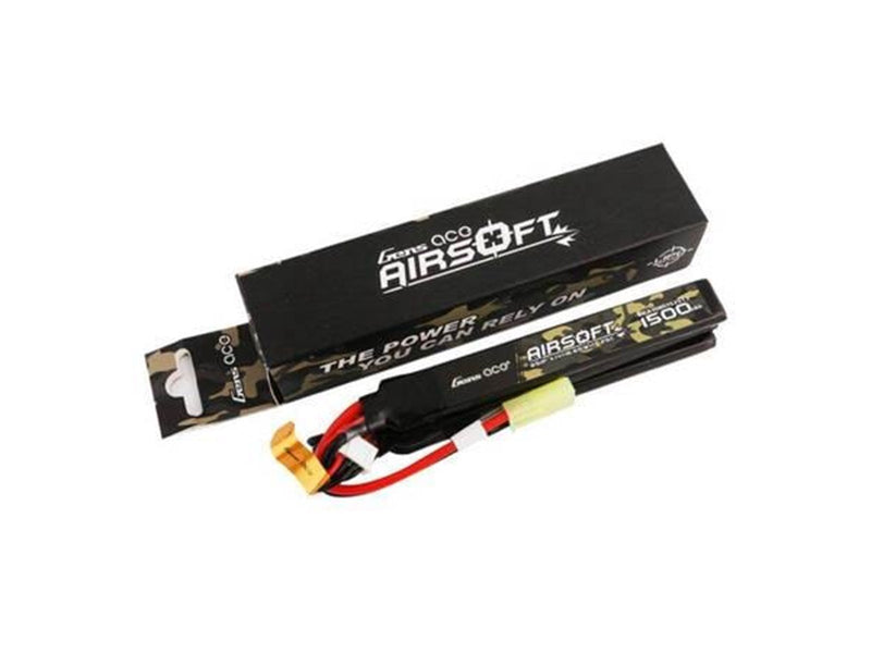 Gens ace &Tattu 25C 1500mAh 3S1P 11.1V Nunchuck 3X Airsoft Gun Lipo Battery with Mini Tamiya Plug