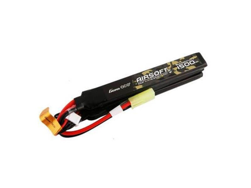 Gens ace &Tattu 25C 1500mAh 3S1P 11.1V Nunchuck 3X Airsoft Gun Lipo Battery with Mini Tamiya Plug