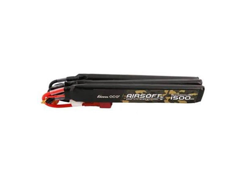 Gens ace &Tattu 25C 1500mAh 3S1P 11.1V Nunchuck 3X Airsoft Gun Lipo Battery with T Plug