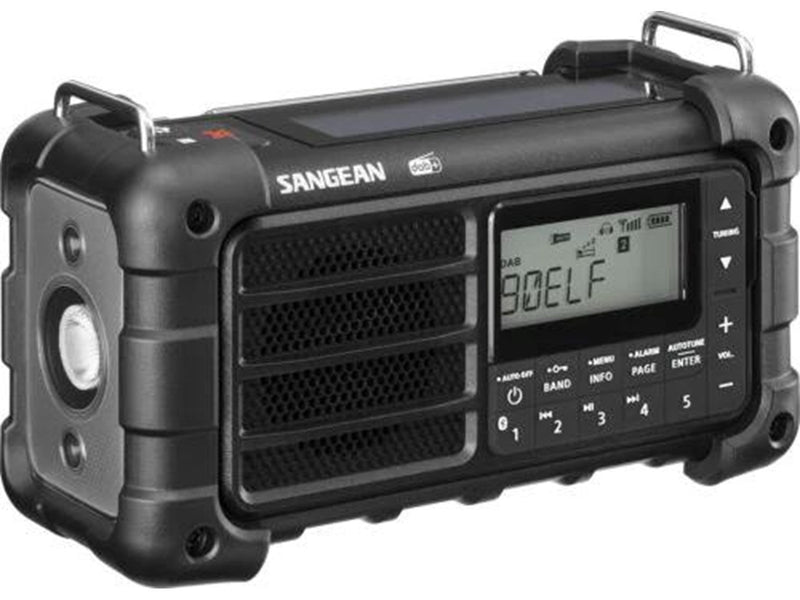 Sangean MMR-99 - Bluetooth - Handcrank - Solar Radio - DAB/DAB+/FM - Mono - schwarz