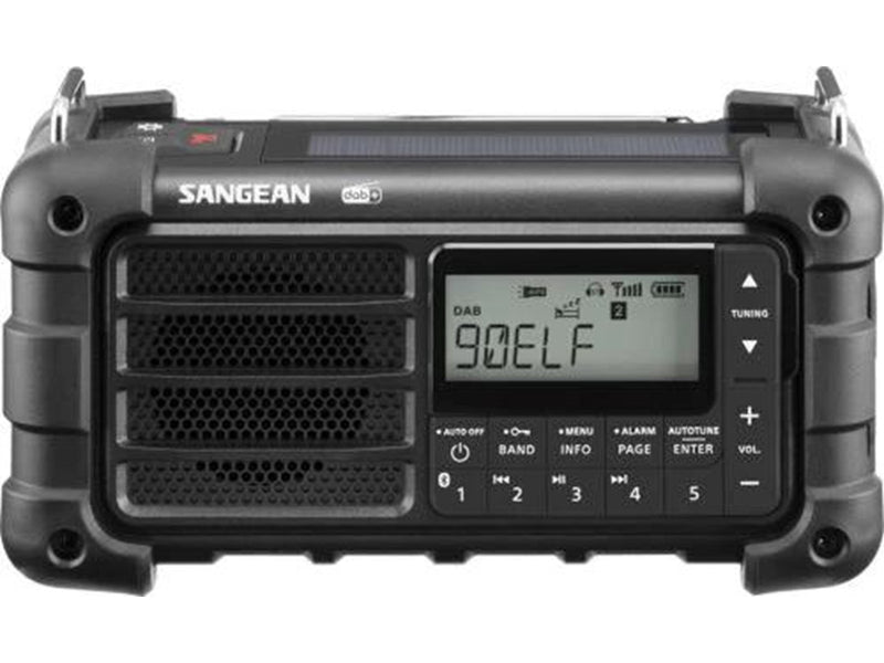 Sangean MMR-99 - Bluetooth - Handcrank - Solar Radio - DAB/DAB+/FM - Mono - schwarz