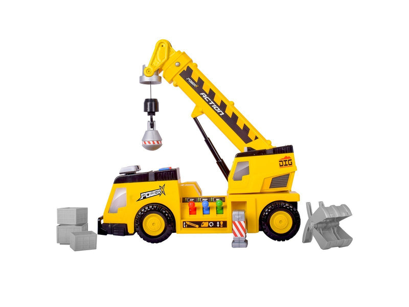 Power X Electronic 3-in-1 Crane Truck with lights and sounds