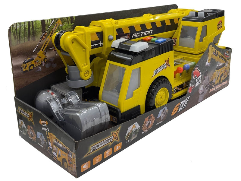 Power X Electronic 3-in-1 Crane Truck with lights and sounds