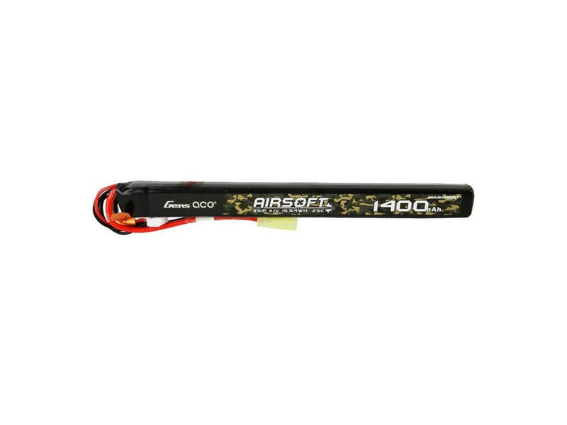 Gens ace &Tattu 25C 1400mAh 3S1P 11.1V Airsoft Gun Lipo Battery with Mini Tamiya Plug Connector