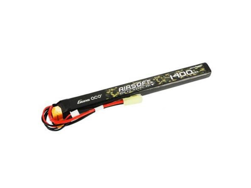 Gens ace &Tattu 25C 1400mAh 3S1P 11.1V Airsoft Gun Lipo Battery with Mini Tamiya Plug Connector