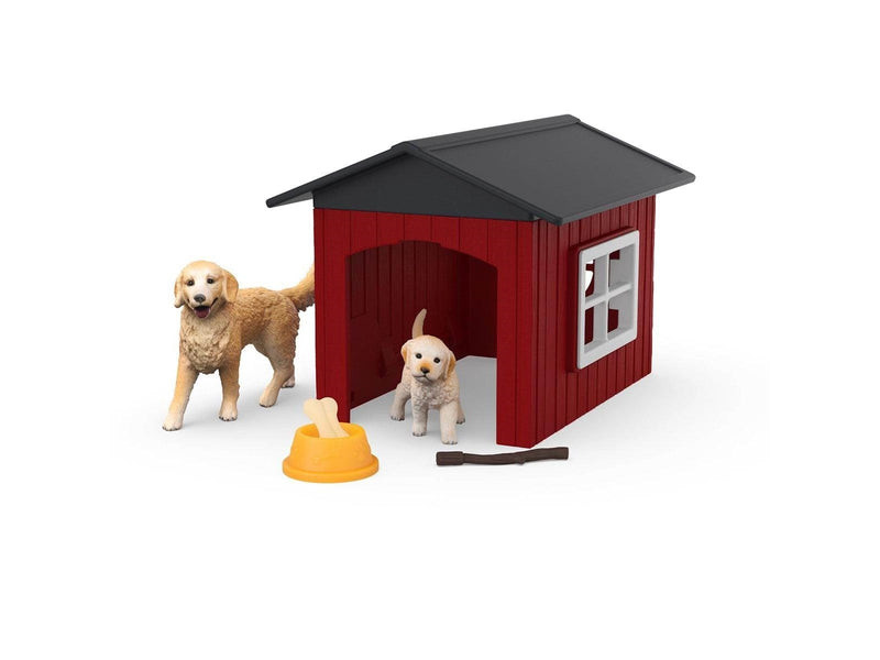 Schleich Farm World Dog Kennel with Golden Retriever