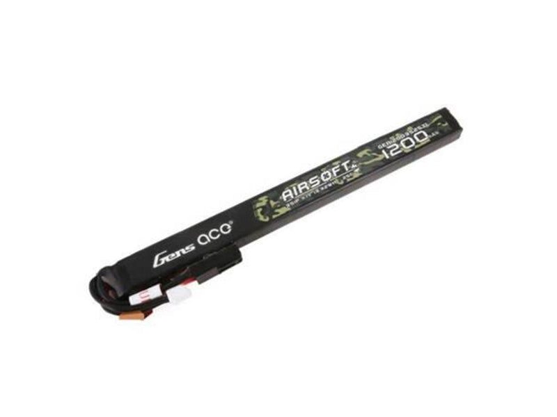Gens ace &Tattu 25C 1200mAh 3S1P 11.1V Airsoft Gun Lipo Battery with Mini Tamiya Plug (Long Size)