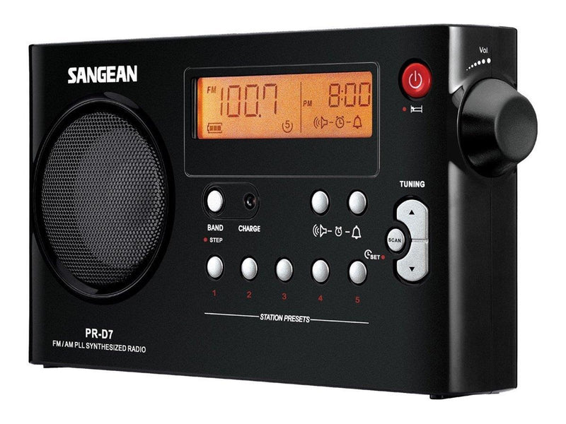 Sangean PR-D7 Portable Radio - AM/FM/MW - schwarz