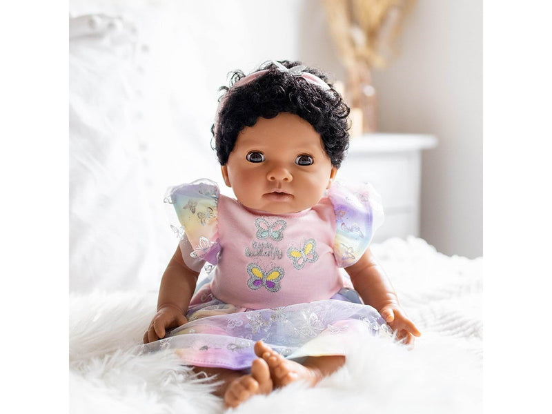 Tiny Treasures Ethnic Doll Butterfly Rainbow Dress