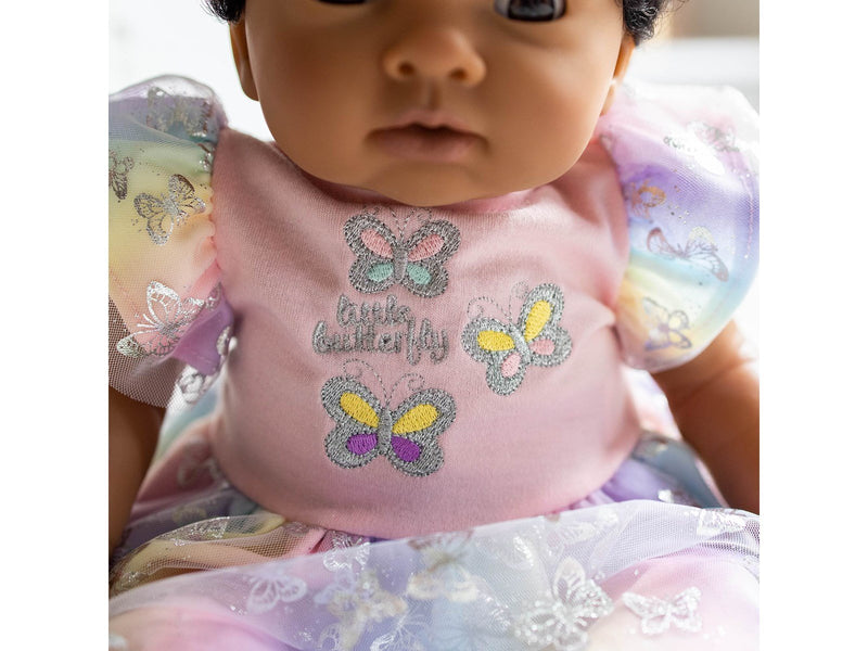 Tiny Treasures Ethnic Doll Butterfly Rainbow Dress
