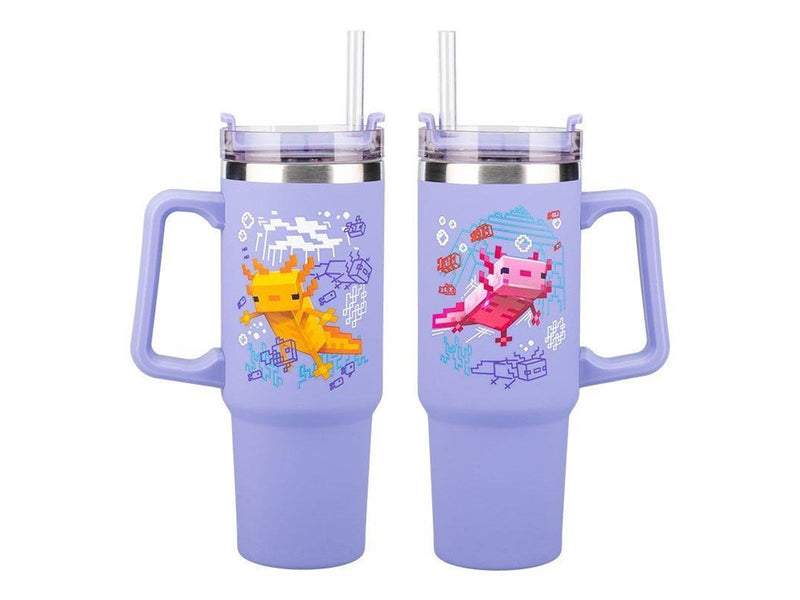 Paladone - Minecraft Purple 900ml Insulated Cup and Straw - Becher