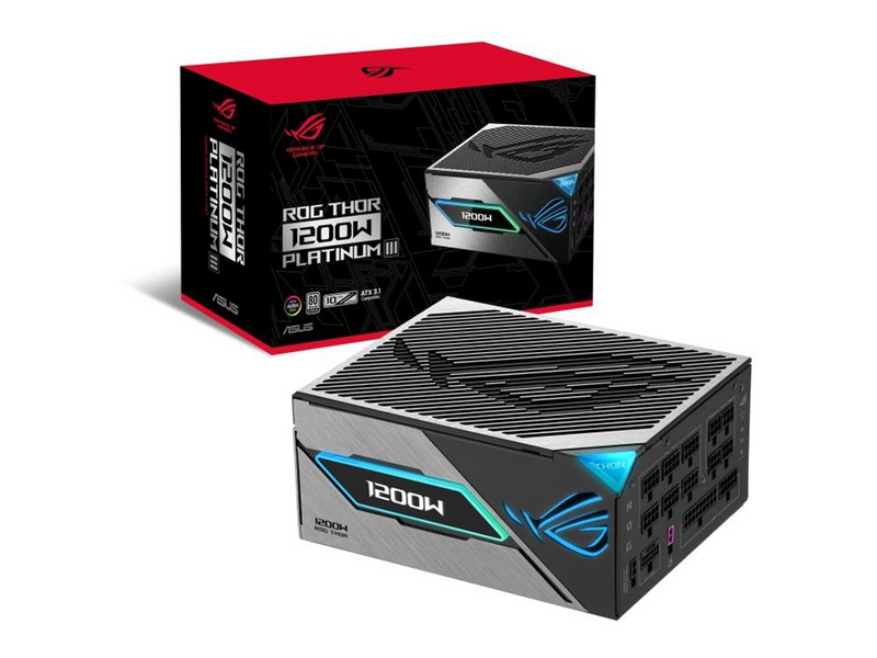 ASUS ROG Thor 1200W Platinum III Netzteile - 1200 Watt - 135 mm - ATX 3.1 - 80 Plus Platinium