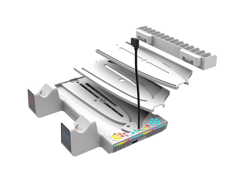 Oniverse Nexus 5 Cooling and charging stand - White (PS5/ PS5 Slim) - Miscellaneous Zubehör für Spielkonsole - Sony PlayStation