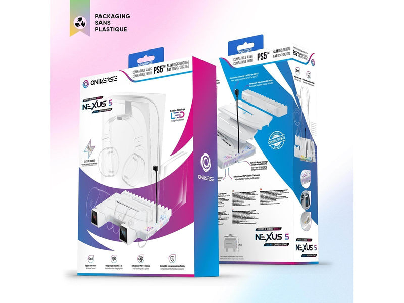 Oniverse Nexus 5 Cooling and charging stand - White (PS5/ PS5 Slim) - Miscellaneous Zubehör für Spielkonsole - Sony PlayStation