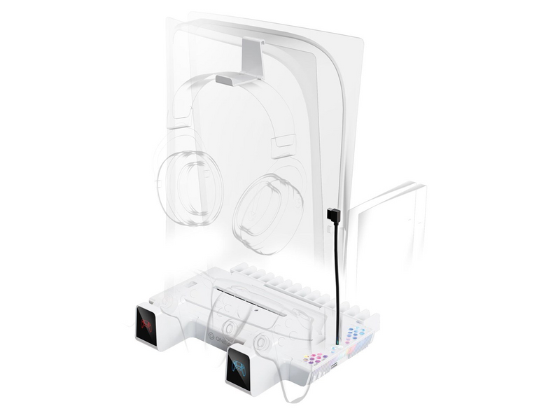 Oniverse Nexus 5 Cooling and charging stand - White (PS5/ PS5 Slim) - Miscellaneous Zubehör für Spielkonsole - Sony PlayStation