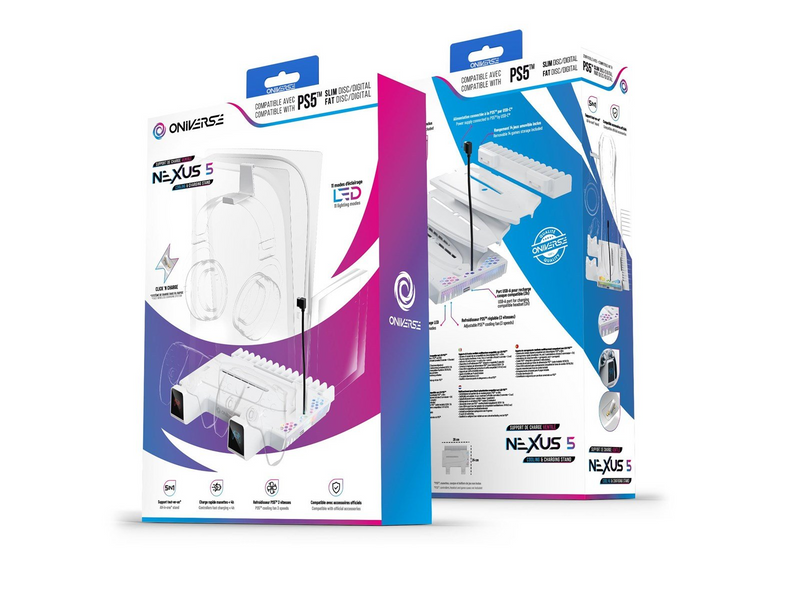 Oniverse Nexus 5 Cooling and charging stand - White (PS5/ PS5 Slim) - Miscellaneous Zubehör für Spielkonsole - Sony PlayStation
