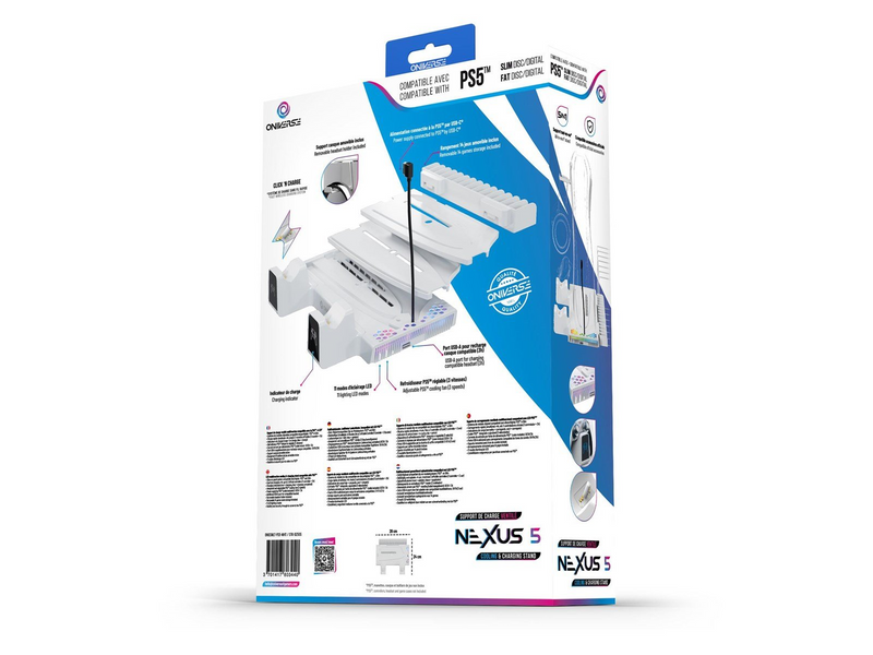 Oniverse Nexus 5 Cooling and charging stand - White (PS5/ PS5 Slim) - Miscellaneous Zubehör für Spielkonsole - Sony PlayStation